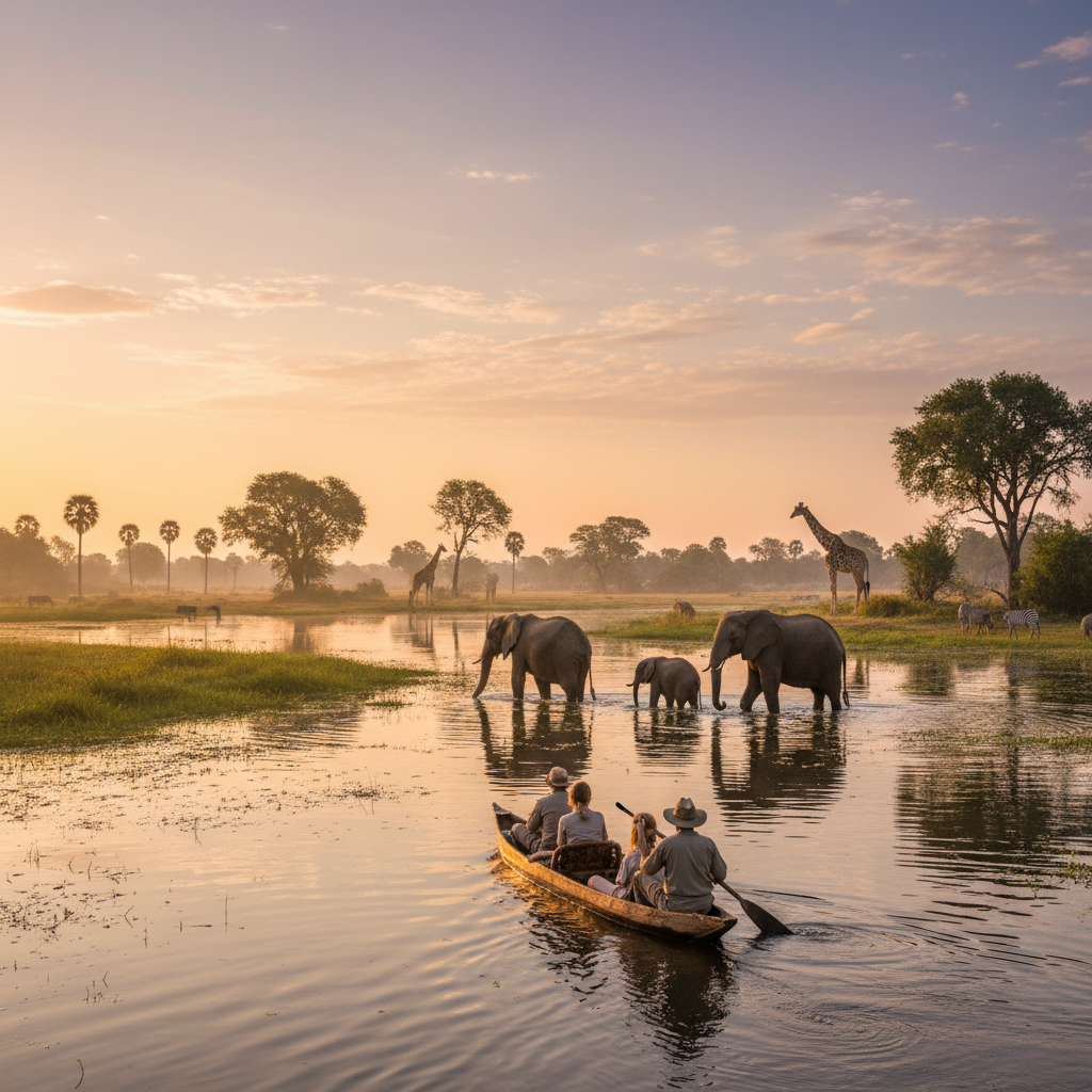 Safari inoubliable dans le delta de l'Okavango